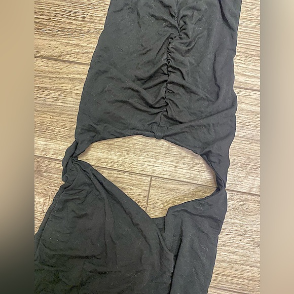 BLACK CUT OUT MINI DRESS - Picture 2 of 5